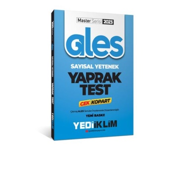 Yediiklim Yayınları 2023 Master Serisi Ales Sayısal Yetenek Çek Kopart Yaprak Test