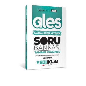 Yediiklim Yayınları 2023 Master Serisi Ales Sayısal- Sözel Yetenek Tamamı Çözümlü Soru Bankası