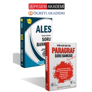 PEGEM AKADEMİ 2023 Ales Soru Bankası + KPSS ALES DGS YKS Paragraf Soru Bankası (2.Kitap)