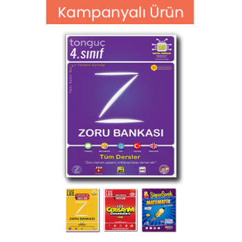 4. Sınıf Tüm Dersler Zoru Bankası-50 lik Paket (3 Kitap Hediyeli)