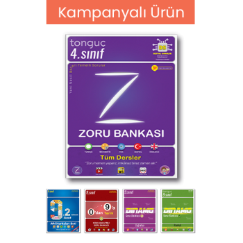 4. Sınıf Tüm Dersler Zoru Bankası-50 lik Paket (16 Kitap Hediyeli)