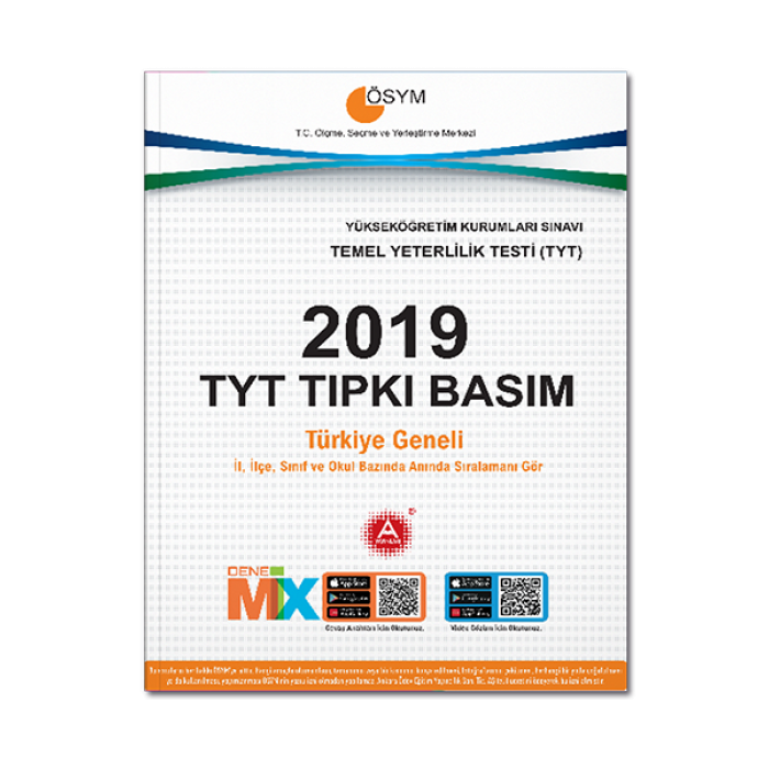 2019 TYT Tıpkı Basım Deneme Sınavı A Yayınları