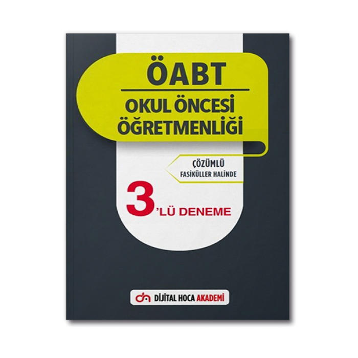 2022 ÖABT Okul Öncesi Öğretmenliği Çözümlü 3lü Deneme Dijital Hoca Akademi