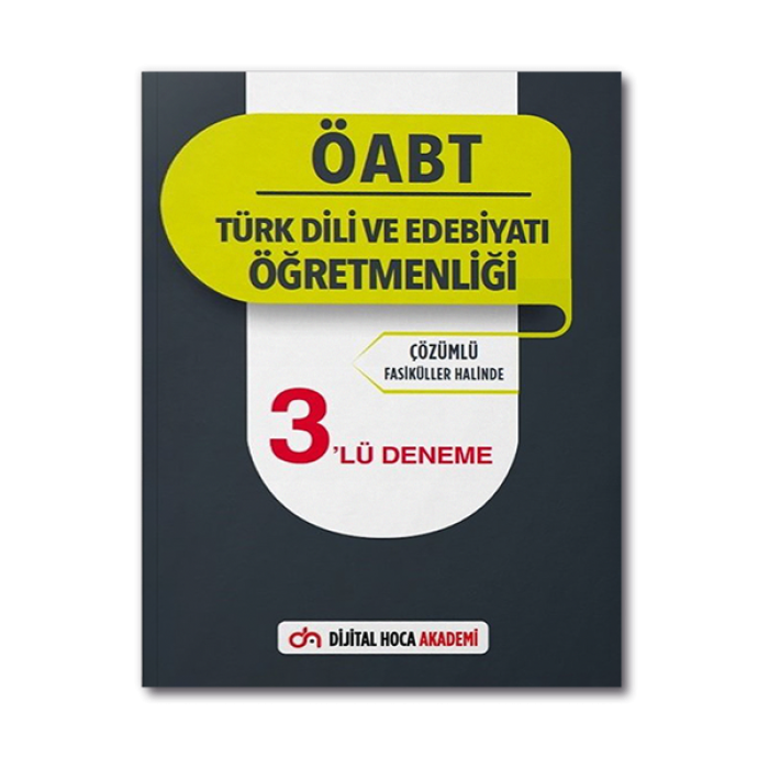 2022 ÖABT Türk Dili ve Edebiyatı Öğretmenliği Çözümlü 3lü Deneme Dijital Hoca Akademi