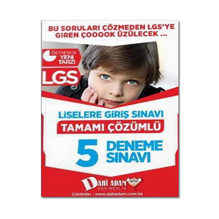 LGS Tamamı Çözümlü 5 Deneme Sınavı Dahi Adam Yayınları
