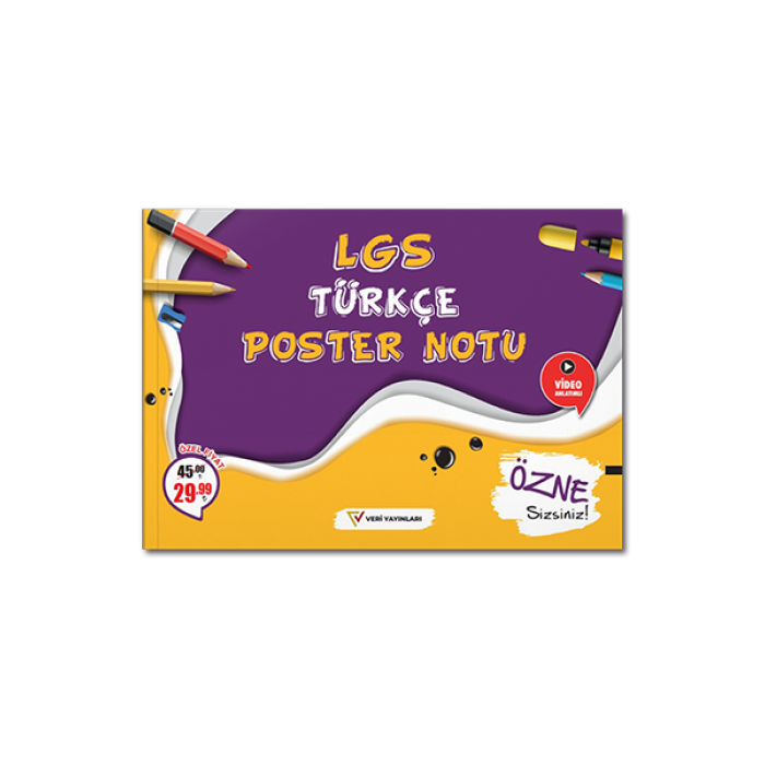 8.Sınıf LGS Türkçe Poster Notu Veri Yayınları