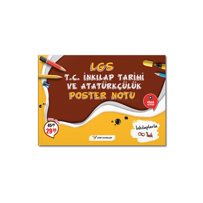 8. Sınıf LGS İnkılap Tarihi ve Atatürkçülük Poster Notu Veri Yayınları