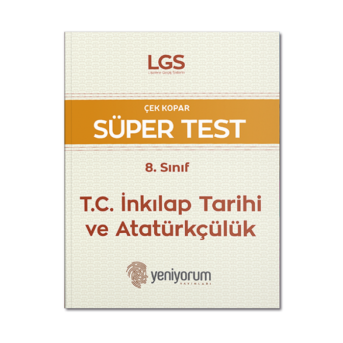 LGS 8. Sınıf İnkılap Tarihi Çek Kopar Süper Test Yeni Yorum Yayınları