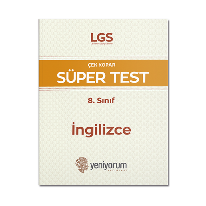 LGS 8. Sınıf İngilizce Çek Kopar Süper Test Yeni Yorum Yayınları