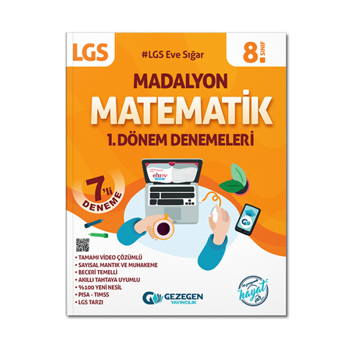 Yeni 8.Sınıf 1.Dönem Madalyon Matematik 7li Deneme Gezegen Yayınları