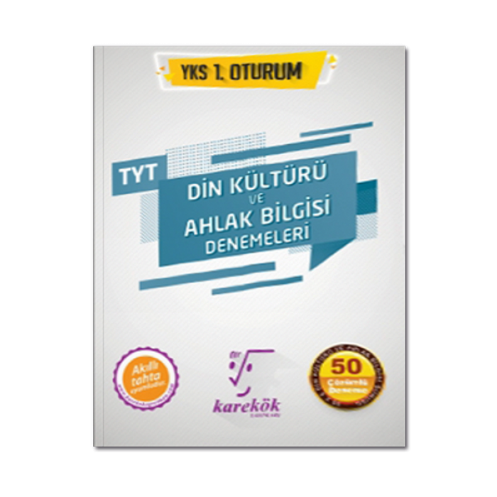 TYT Din Kültürü ve Ahlak Bilgisi 50 Çözümlü Deneme Karekök Yayınları