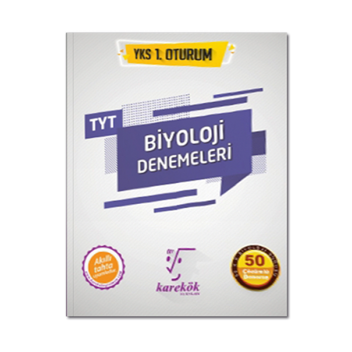 TYT Biyoloji 50 Çözümlü Deneme Karekök Yayınları