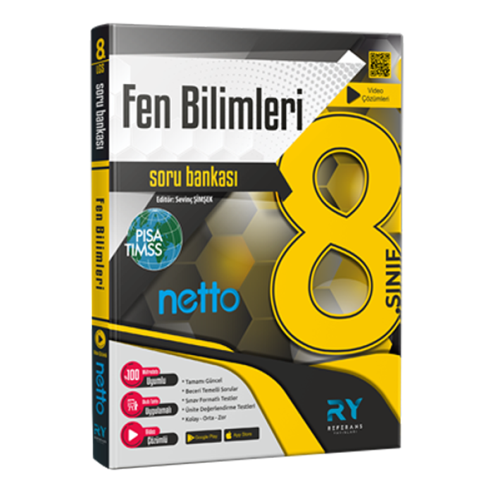 NETTO LGS 8. Sınıf Fen Bilimleri Soru Bankası 7 Deneme ilaveli Referans Yayınları