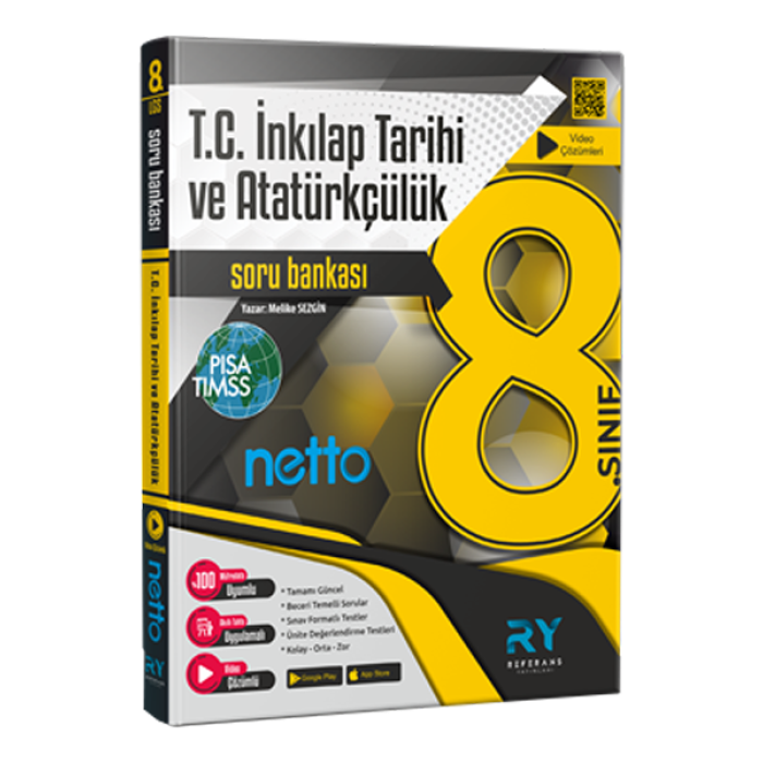 NETTO LGS 8. Sınıf T.C. İnkılap Tarihi ve Atatürkçülük Soru Bankası Referans Yayınları