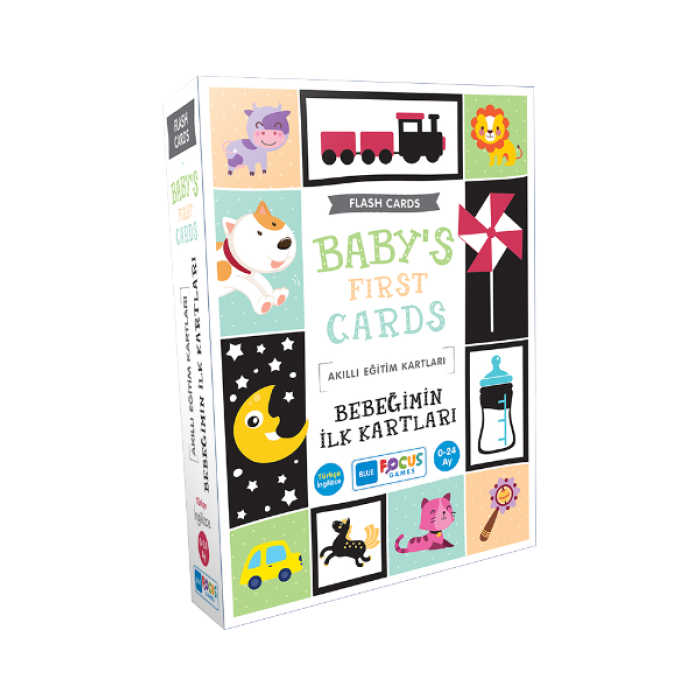 Bebeğimin İlk Kartları Babys First Cards Blue Focus Games