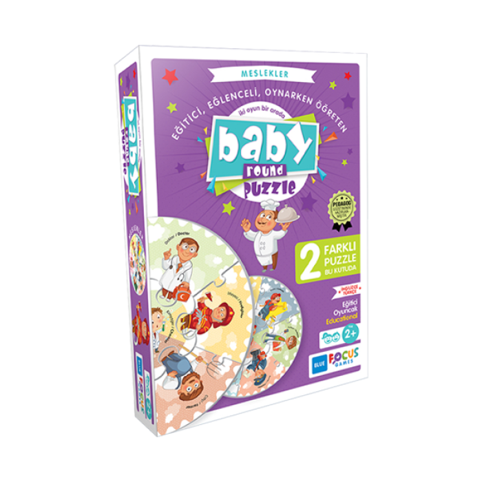 Baby Round Puzzle - Meslekler Blue Focus Games