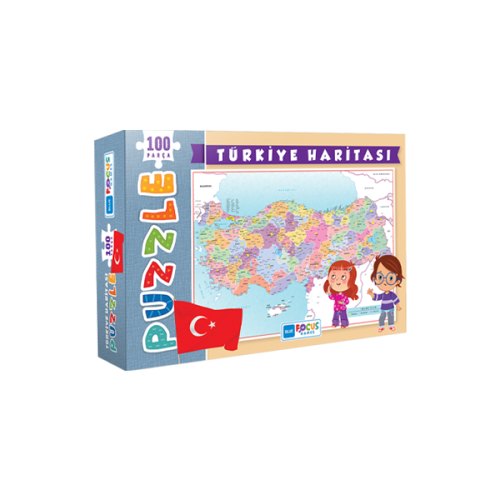 100 Parça - Türkiye Haritası Puzzle Blue Focus Games