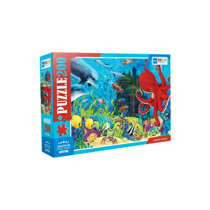 200 Parça - Aquatic Life Deniz Yaşamı Blue Focus Games
