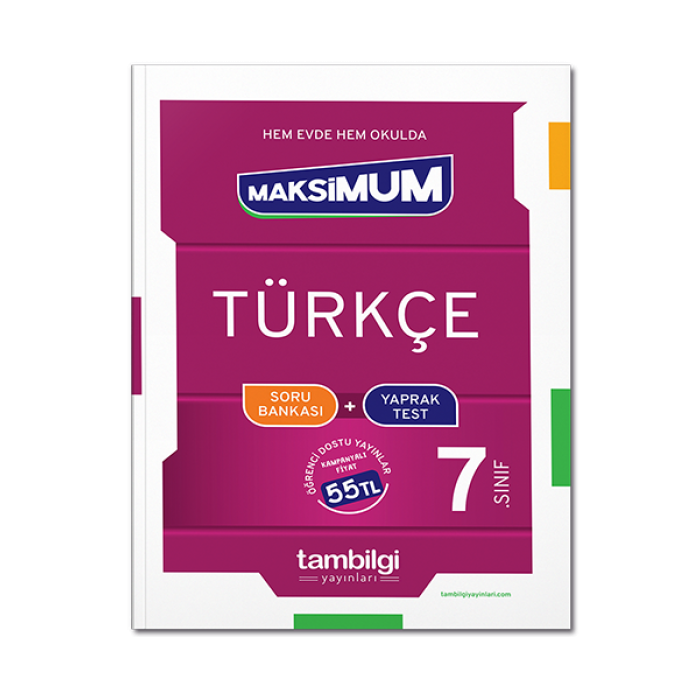 7. Sınıf Türkçe Soru Bankası + Yaprak Test Tambilgi Yayınları