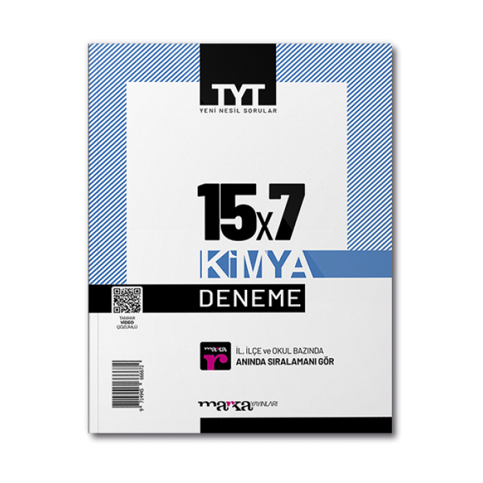 TYT Kimya 15x7 Deneme Tamamı Video Çözümlü Marka Yayınları