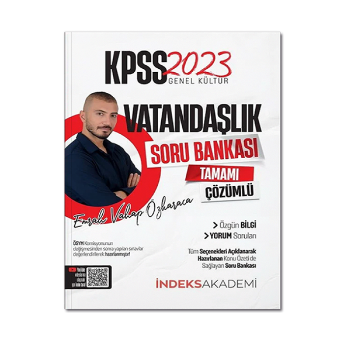 2023 KPSS Vatandaşlık Soru Bankası Çözümlü - Emrah Vahap Özkaraca İndeks Akademi Yayıncılık
