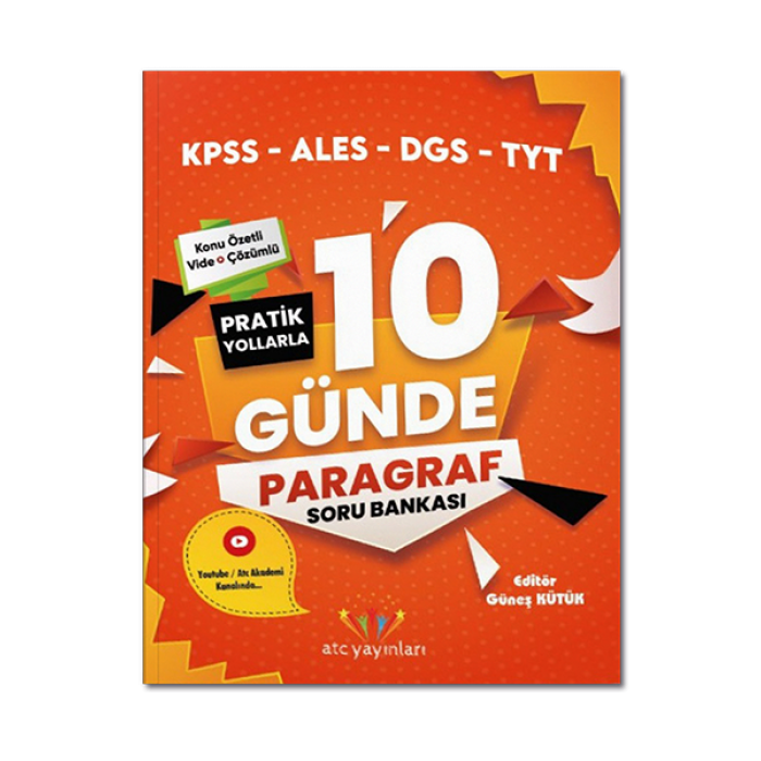 KPSS ALES DGS TYT 10 Günde Paragraf Soru Bankası