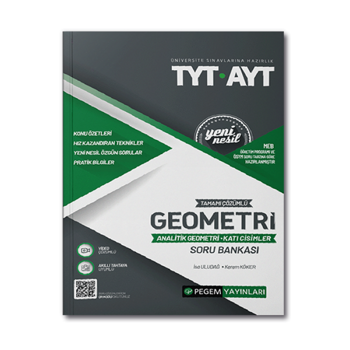 TYT-AYT Tamamı Çözümlü Geometri (Analitik geometri-Katı cisimler) Soru Bankası