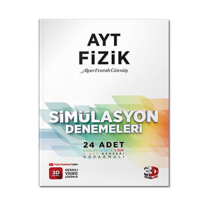 2022 AYT Fizik Simülasyon Denemeleri Detaylı Video Çözümlü 3D Yayınları