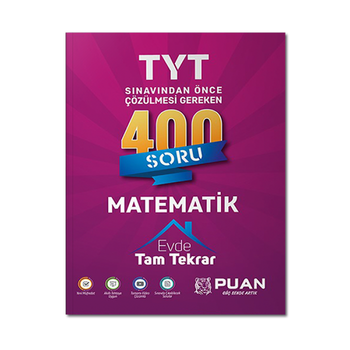 TYT Matematik Evde Tam Tekrar Çözümlü 400 Soru Puan Yayınları