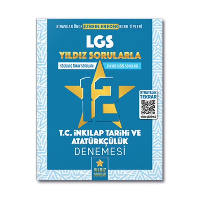 8. Sınıf LGS T.C. İnkılap Tarihi ve Atatürkçülük 12 Deneme Yıldız Sorular Yayınları