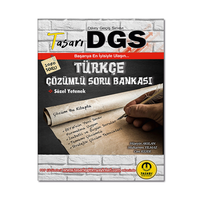 DGS Türkçe Çözümlü Soru Bankası Tasarı Eğitim Yayınları