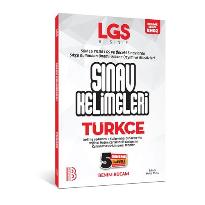 Benim Hocam Yayınları LGS Türkçe Sınav Kelimeleri 5 Deneme İlaveli