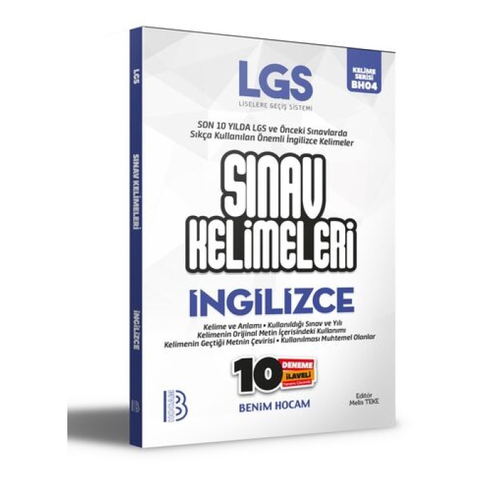 Benim Hocam Yayınları LGS İngilizce Sınav Kelimeleri 10 Deneme İlaveli