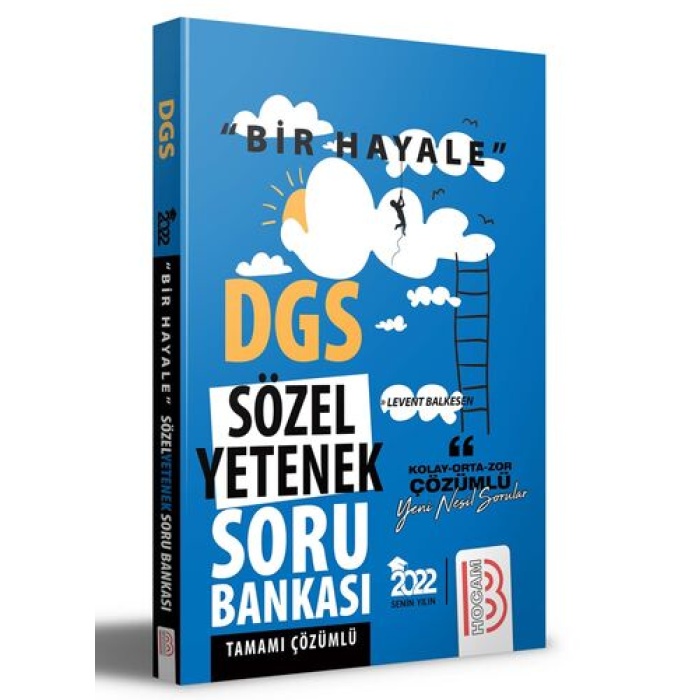 Benim Hocam Yayınları 2022 Bir Hayale Serisi DGS Sözel Yetenek Tamamı Çözümlü Soru Bankası