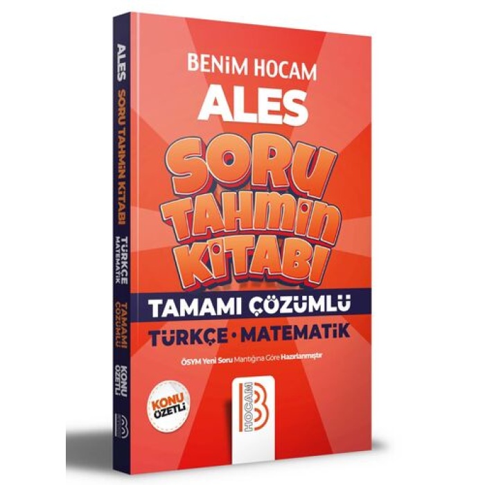 Benim Hocam Yayınları 2022 ALES Türkçe - Matematik Tamamı Çözümlü Soru Tahmin Kitabı