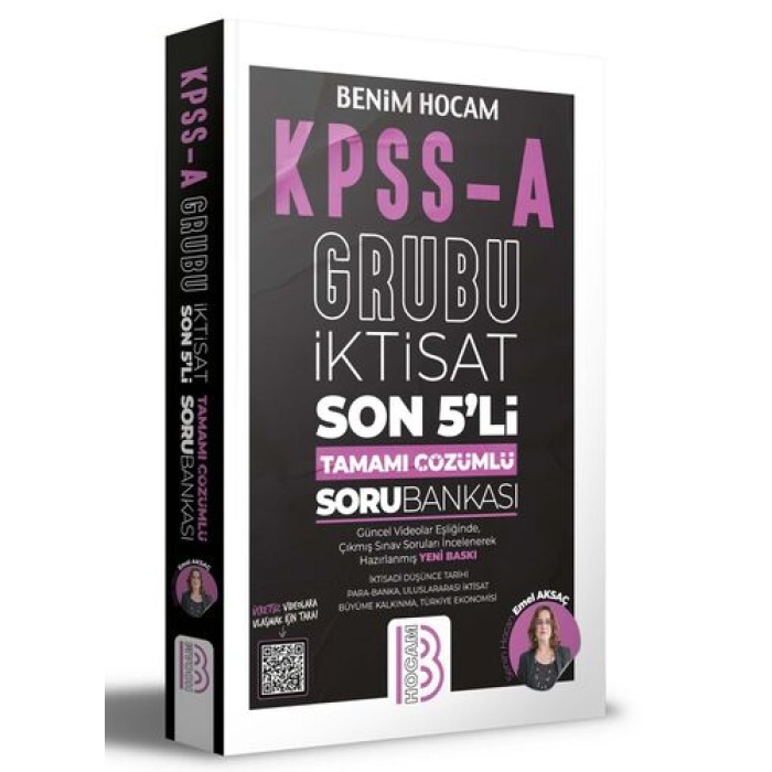 Benim Hocam Yayınları KPSS A Grubu İktisat Son 5li Tamamı Çözümlü Soru Bankası