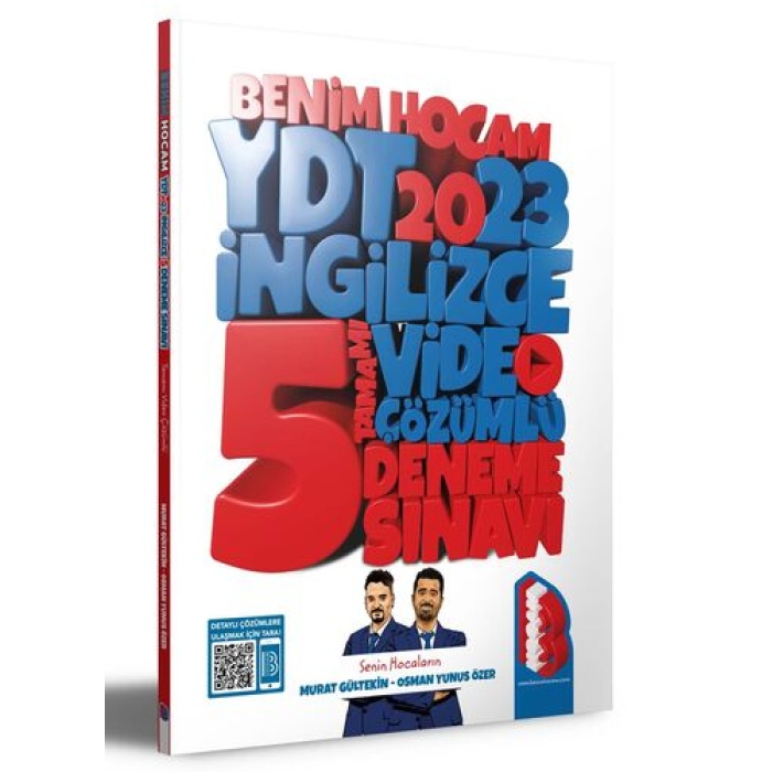 Benim Hocam Yayınları 2023 YDT İngilizce Tamamı Video Çözümlü 5 Deneme Sınavı