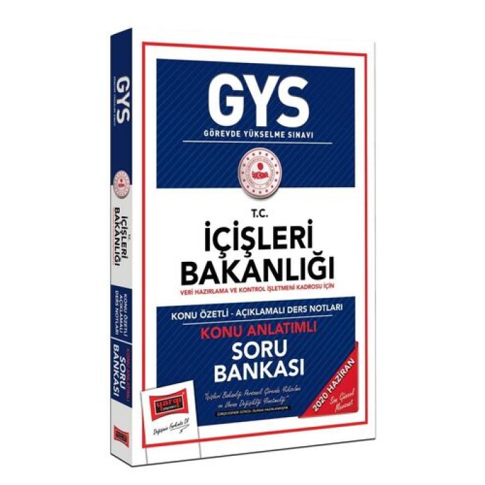 Yargı Yayınları GYS T.C. İçişleri Bakanlığı Veri Hazırlama ve Kontrol İşletmeni Kadrosu İçin Konu Anlatımlı Soru Bankası
