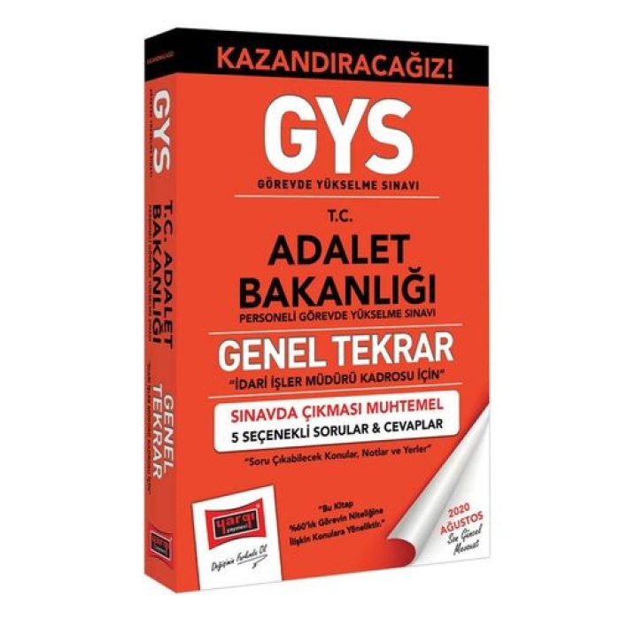 Yargı Yayınları GYS Adalet Bakanlığı İdari İşler Müdürü Kadrosu İçin Genel Tekrar Kitabı