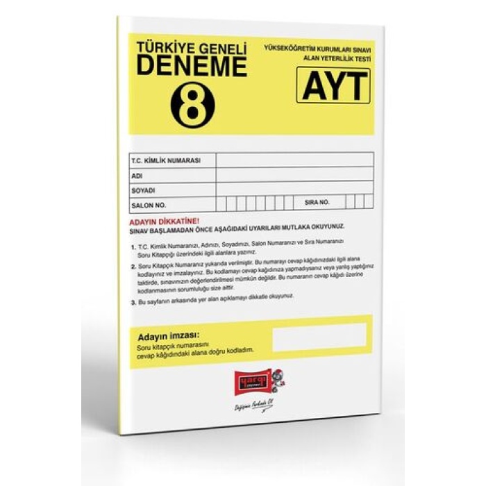 Yargı Yayınları AYT Türkiye Geneli Deneme Sınavı - 8