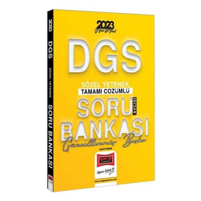 Yargı Yayınları 2023 DGS Soru Avcısı Tamamı Çözümlü Sözel Yetenek Soru Bankası