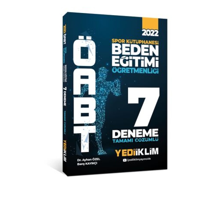 Yediiklim Yayınları 2022 ÖABT Beden Eğitimi Öğretmenliği Spor Kütüphanesi Tamamı Çözümlü 7 Deneme