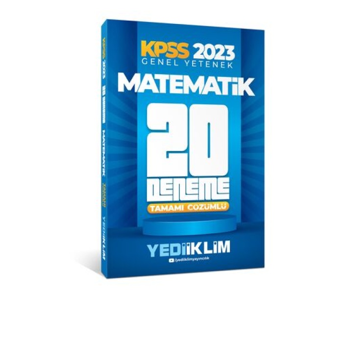 Yediiklim Yayınları 2023 KPSS Genel Yetenek Matematik Tamamı Çözümlü 20 Deneme