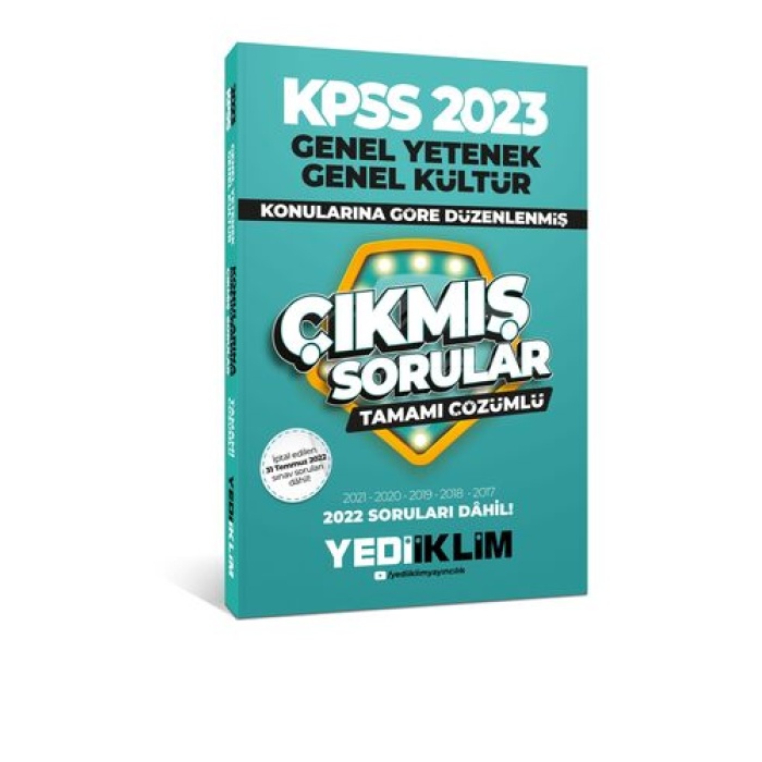 Yediiklim Yayınları 2023 KPSS Genel Yetenek Genel Kültür Konularına Göre Tamamı Çözümlü Çıkmış Sorular