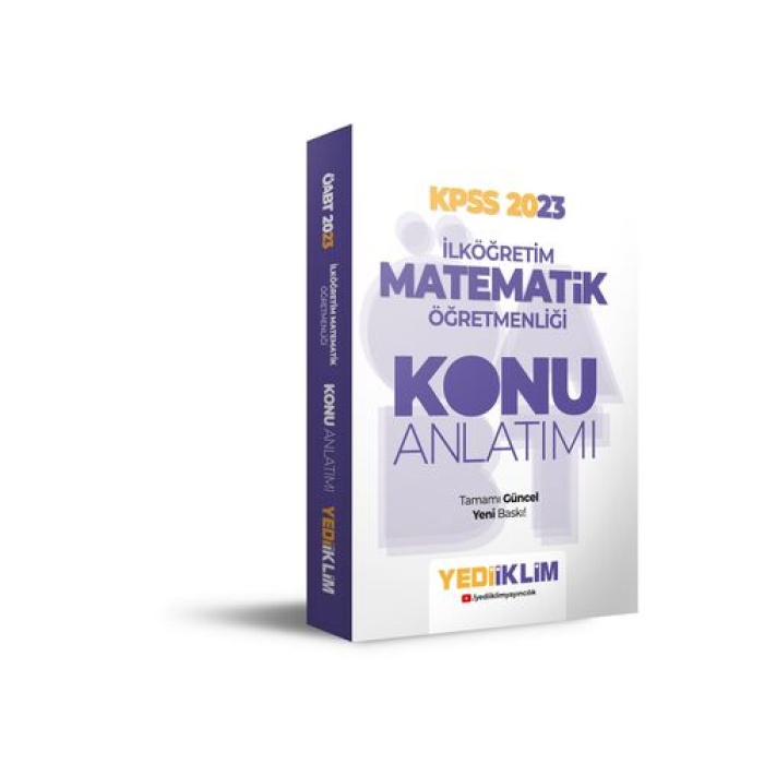 Yediiklim Yayınları 2023 ÖABT İlköğretim Matematik Öğretmenliği Konu Anlatımı