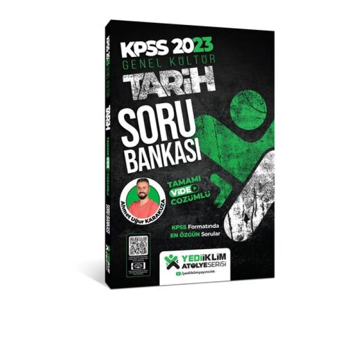 Yediiklim Yayınları 2023 KPSS Genel Kültür Atölye Serisi Tarih Tamamı Video Çözümlü Soru Bankası