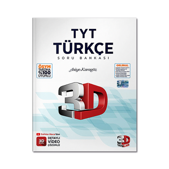 2023 TYT 3D Türkçe Soru Bankası 3D Yayınları