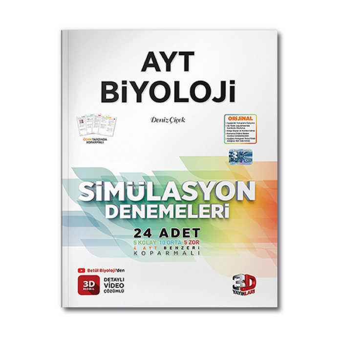 2023 AYT 3D Simülasyon Biyoloji Denemeleri 3D Yayınları