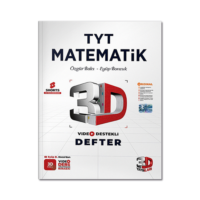 2023 TYT 3D Matematik Video Destekli Defter 3D Yayınları