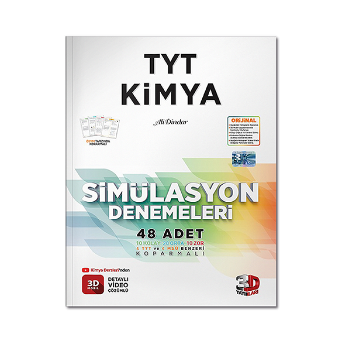 2023 TYT 3D Simülasyon Kimya Denemeleri3D Yayınları